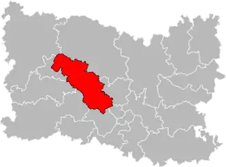 Locatie van het kanton