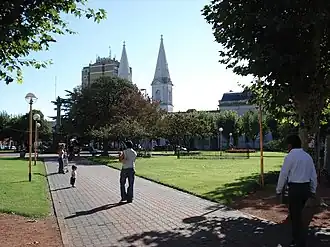 Het plein Plaza Coronel Olavarría