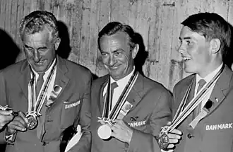 Ole Berntsen, Christian von Bülow en Ole Poulsen in 1964