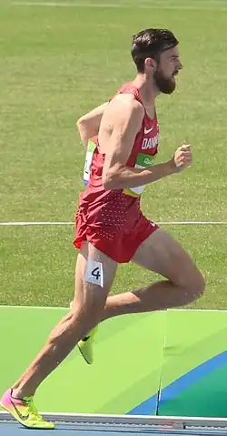Ole Hesselbjerg in actie op de Olympische Spelen van 2016 in Rio.