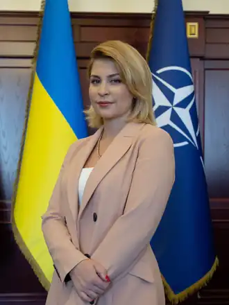Olha Stefanisjyna, vicepremier voor Europese en Euro-Atlantische Integratie van Oekraïne in 2020