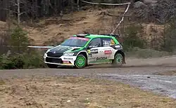 Solberg tijdens de Rally van Zweden in 2020