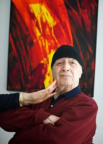 Karl Otto Götz gefotografeerd door Oliver Mark in Götz' huis in Niederbreitbach (2013)