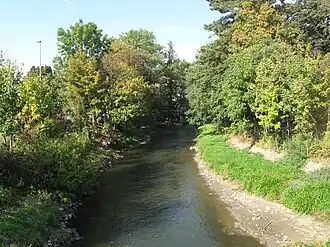 De Mlýnský potok in Olomouc.