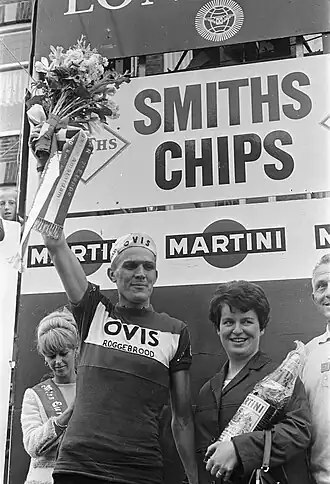 Cees Zoontjens als winnaar van Olympia's tour in 1967