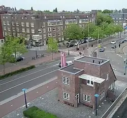 Het Portiershuisje van bovenaf gezien.