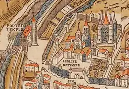 Detail van het plan: La ville, cité, université de Paris