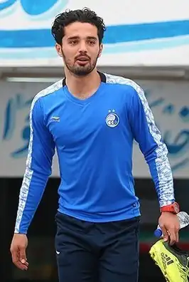 Noorafkan tijdens een training met Esteghlal FC in 2018