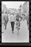 Wilfried David na zijn overwinning in de Omloop Mandel-Leie-Schelde 1970 in Meulebeke.