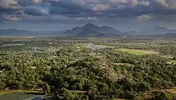 Uitzicht van bovenaf Sigiriya, Sri Lanka