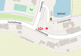 Locatie van het ongeval in Zuidzijde