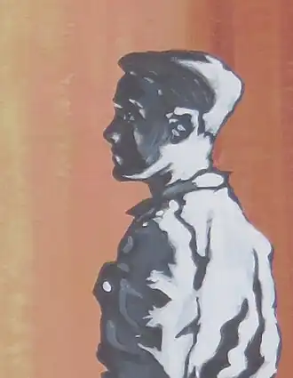 Zelfportret van 14-jarige Ad Schouten uit 1994