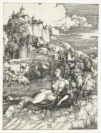 Afdruk van Het zeemonster in de collectie van het Rijksmuseum te Amsterdam