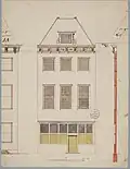 Ontwerp voor de voorgevel van Rapenburg 69b te Leiden (ca. 1713)