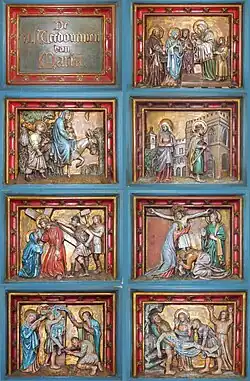 Onze Lieve Vrouw Ter Ruste in Deerlijk - Acht bas-reliëfs.