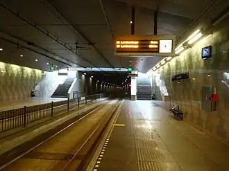 De tramhalte in 2016