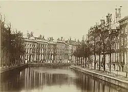 Gezicht op de Gouden Bocht in de Herengracht, ca. 1860