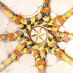 Schildering in een van de meloengewelven