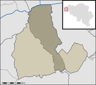 Kaart van Oostvleteren