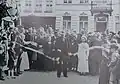 Opening Graaf van Egmontstraat in 1933 door burgemeester Firmin De Meyer