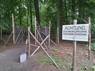 Replica van een grensovergang in het Nederlands Openluchtmuseum