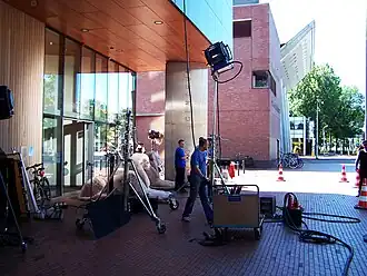 Opnames voor de film in de zomer van 2007 in Amstelveen