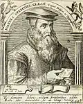 Johannes Oporinus (Gravure Theodor de Bry publiceerde werk van Wier)