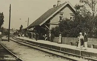 Station Oppegård tussen 1920 en 1929