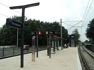 De nieuwe tramhalte.