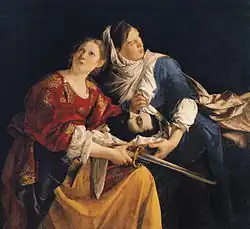 Judith en haar bediende met het hoofd van Holofernes - Orazio Gentileschi