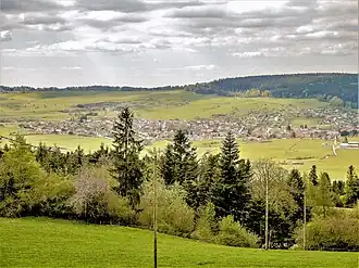 Gezicht op Orchamps-Vennes