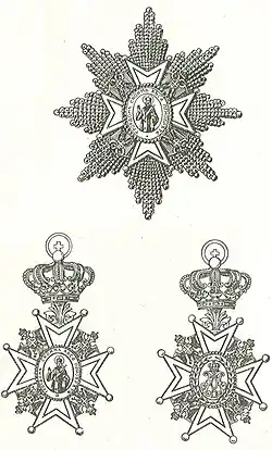 Kruisen en ster uit de eerste jaren van de orde