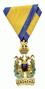 De Orde van de IJzeren Kroon met de oorlogsdecoratie