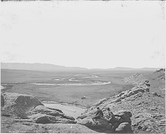 Foto van de Sweetwater River in 1870