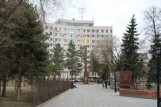 Plein met de vredesengel in Orenburg