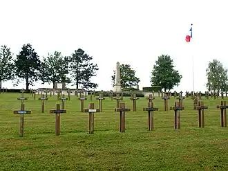 Uitzicht over de begraafplaats