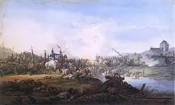 De slag tussen de Russen en het leger van Kościuszko in 1801