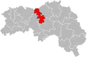 Locatie van het kanton