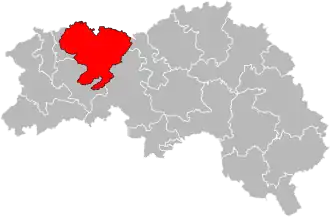 Locatie van het kanton