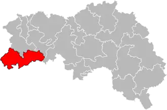 Locatie van het kanton