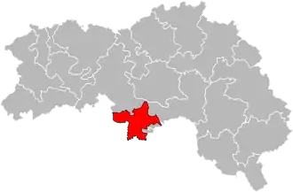 Locatie van het kanton