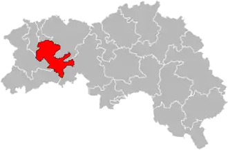 Locatie van het kanton