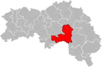 Locatie van het kanton