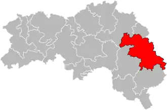 Locatie van het kanton