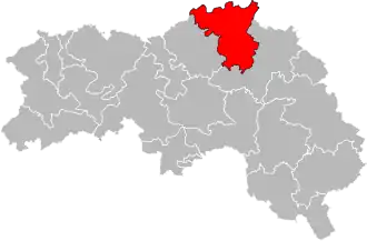 Locatie van het kanton