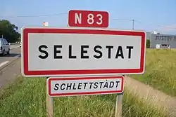 Tweetalig plaatsnaambord