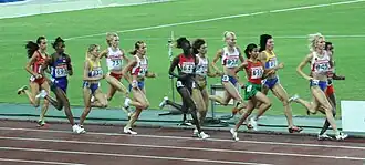 De 1500m voor vrouwen tijden het WK Atletiek 2007 te Osaka.
