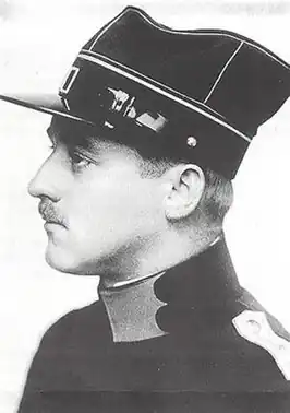 Oskar Bider in 1915 als lid van de Zwitserse luchtmacht.