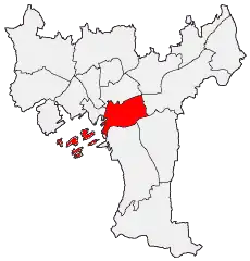 Ligging van Gamle Oslo in Oslo