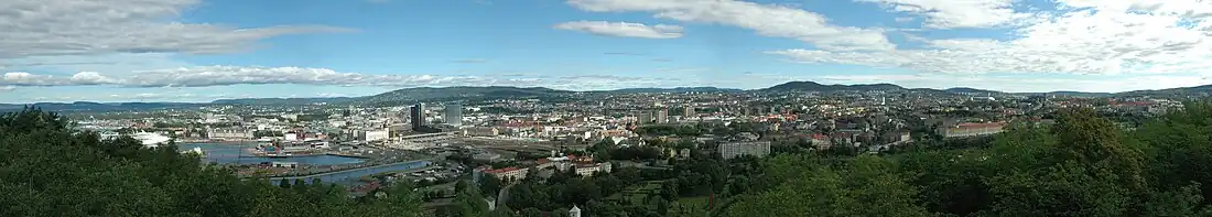 Panorama van de stad Oslo